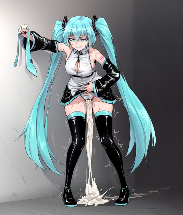 【エロ画像】初音ミク「レ●プされちゃった…」のトップ画像